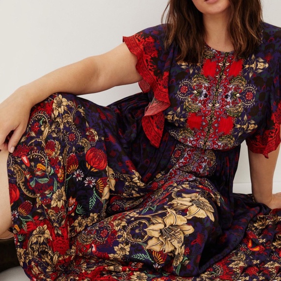 Anthropologie Elaine Ruffled Maxi Dress - Picture 10 of 11
